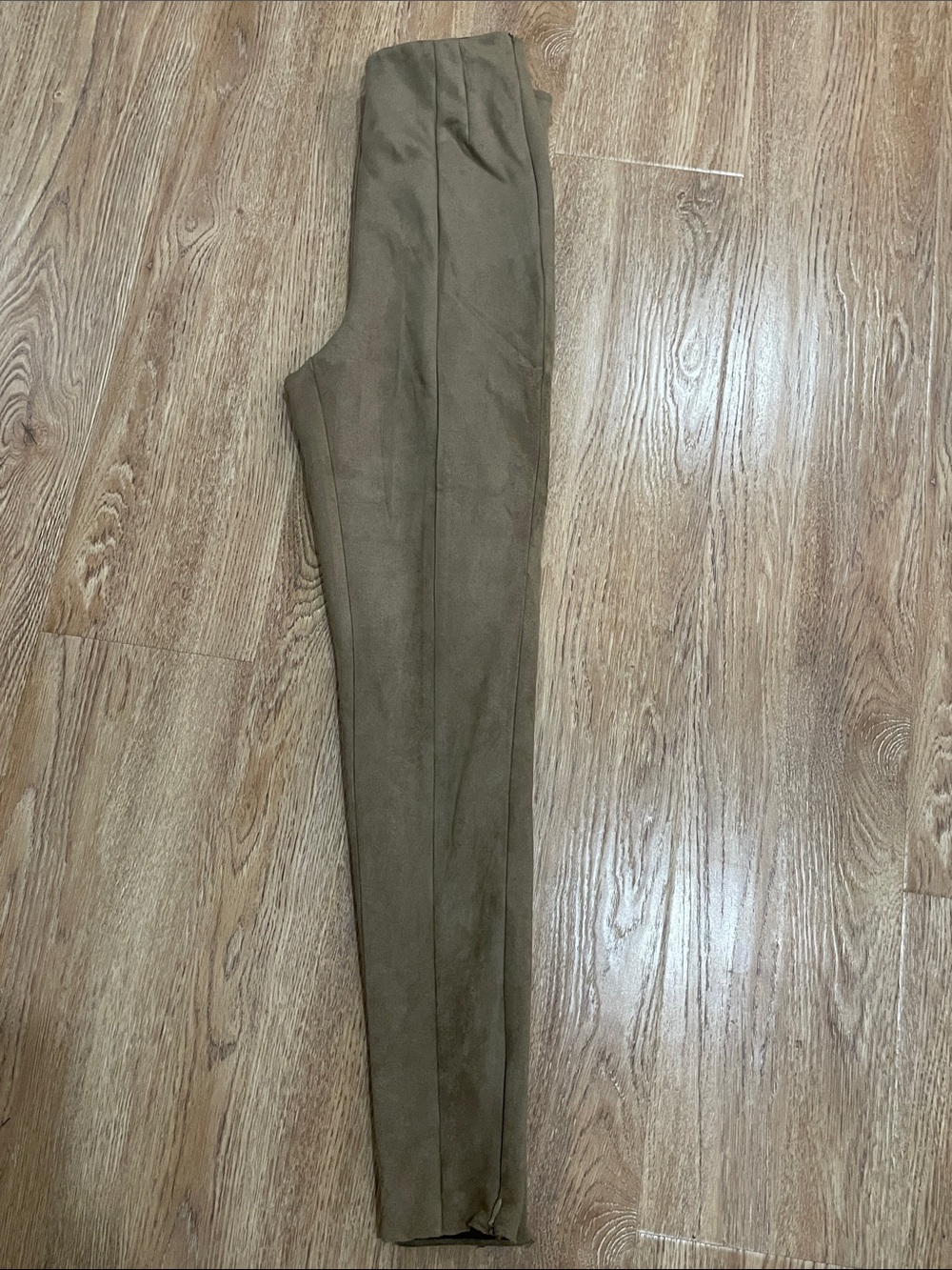 Zara Olive Brown High-Rise Slim Leggings